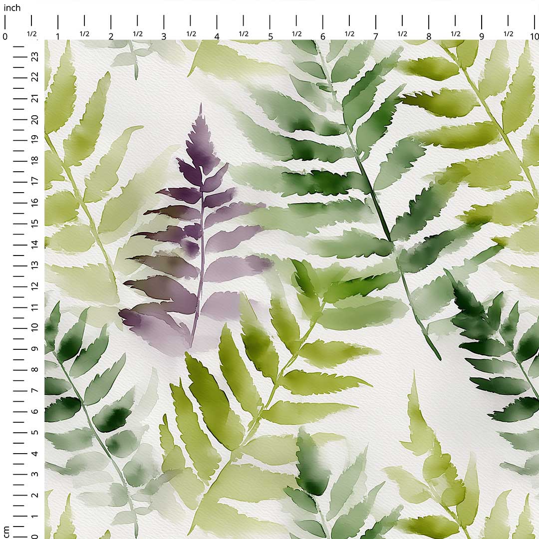 Watercolour Fern Fabric