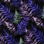 Watercolour Midnight Fern Fabric