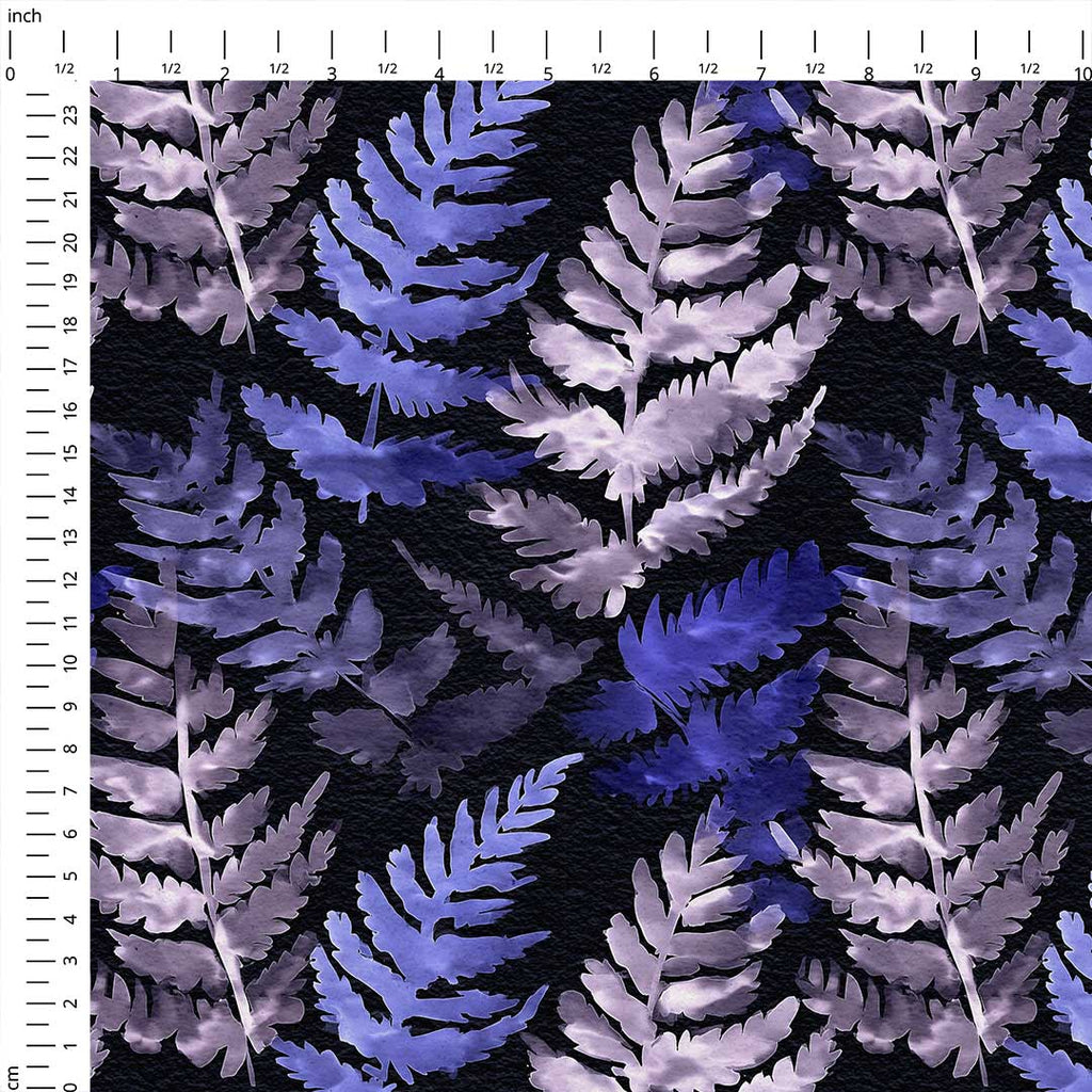 Watercolour Midnight Fern 2 Fabric