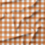Orange Checks Fabric