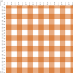 Orange Checks Fabric