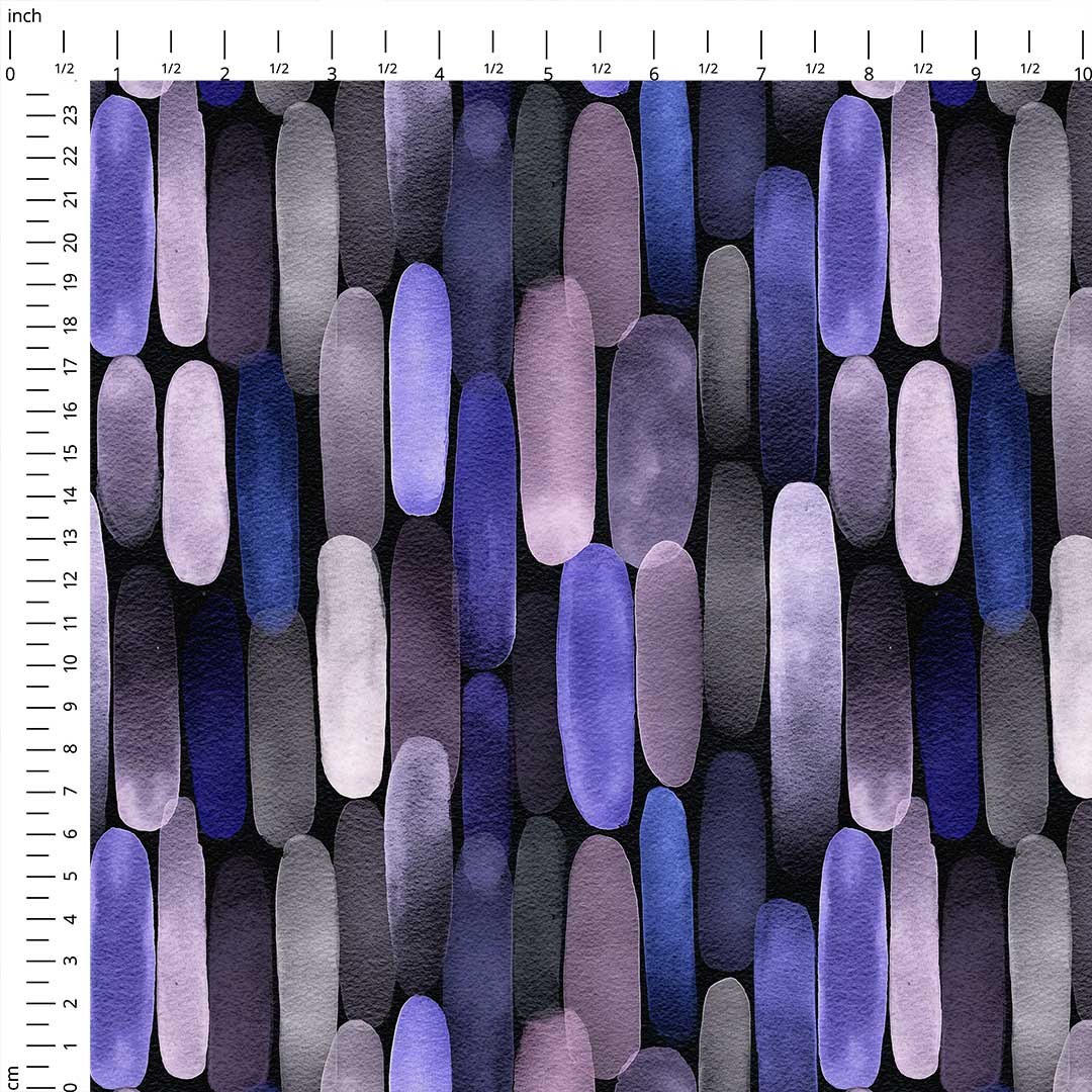 Watercolour Midnight Brushstrokes Fabric