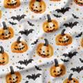Pumpkins and Bats Fabric