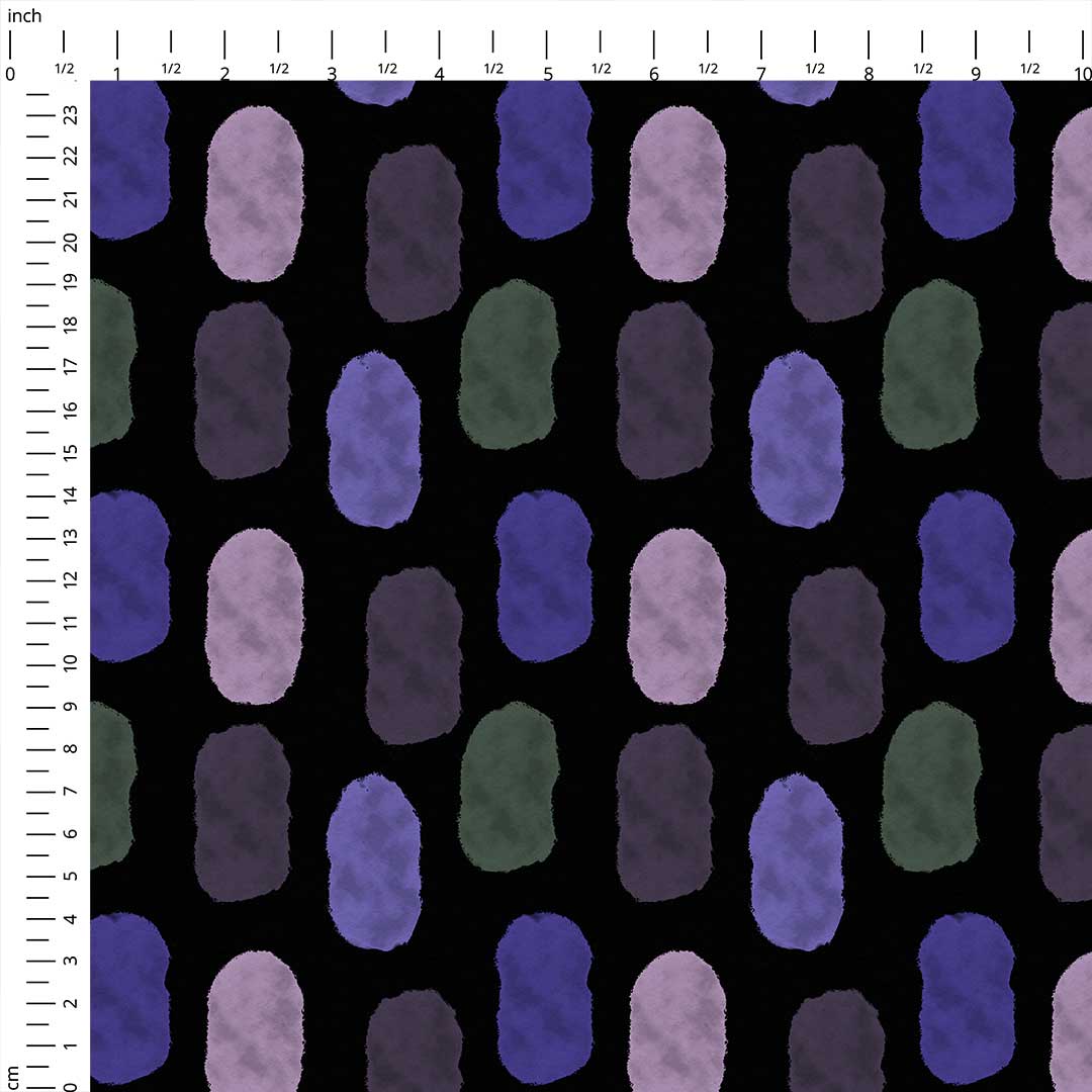 Watercolour Midnight Brushstrokes 2 Fabric