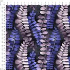 Watercolour Midnight Leaves Fabric