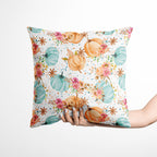Watercolour Floral Pumpkins Fabric