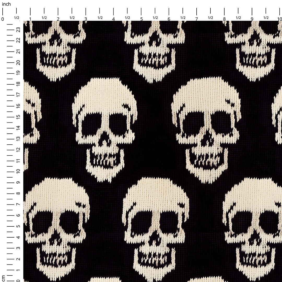 Skulls Sweater Fabric