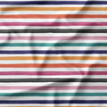 Watercolour Floral Symphony Stripes Fabric