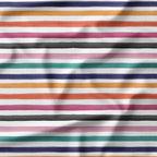 Watercolour Floral Symphony Stripes Fabric