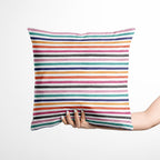 Watercolour Floral Symphony Stripes Fabric