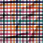 Watercolour Floral Symphony Checks Fabric