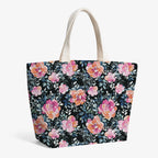 Floral Black Fabric