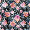 Floral Black Fabric