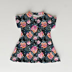 Floral Black Fabric
