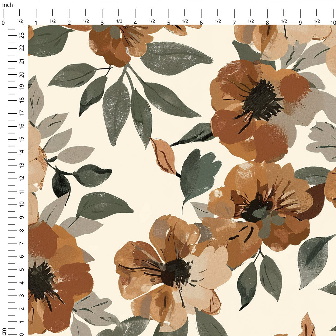 Muted Flowers Fabric