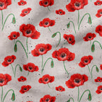 Red Poppies Fabric