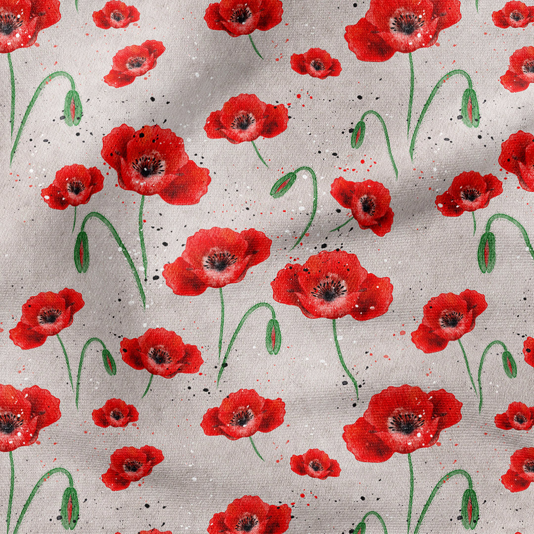Red Poppies Fabric