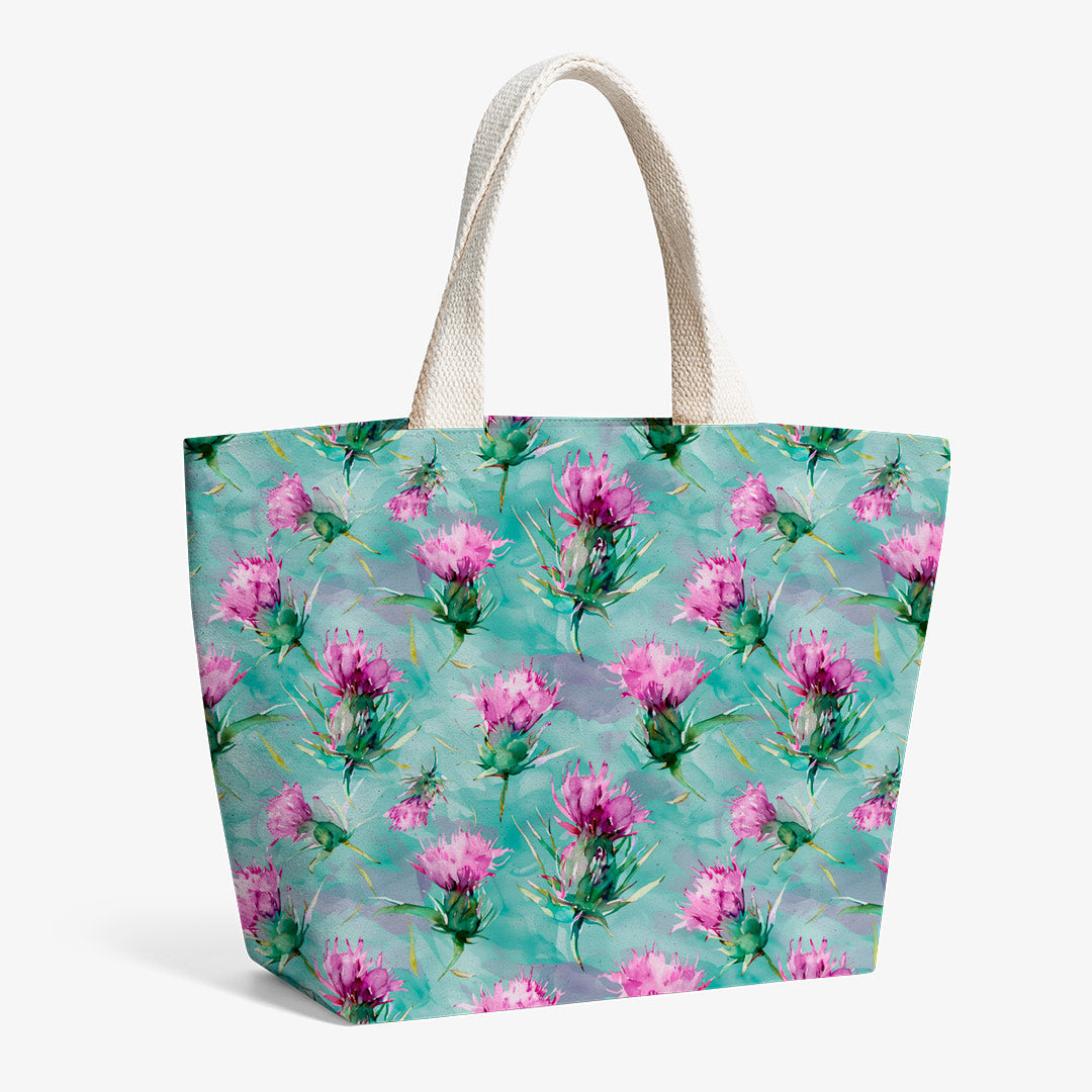 Thistles Mint Fabric