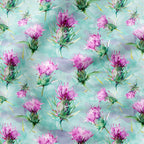 Thistles Mint Fabric