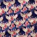 Floral Dove Navy Fabric