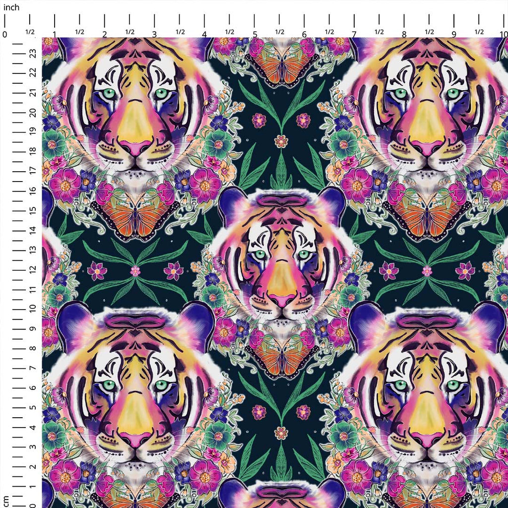 Floral Tiger Fabric