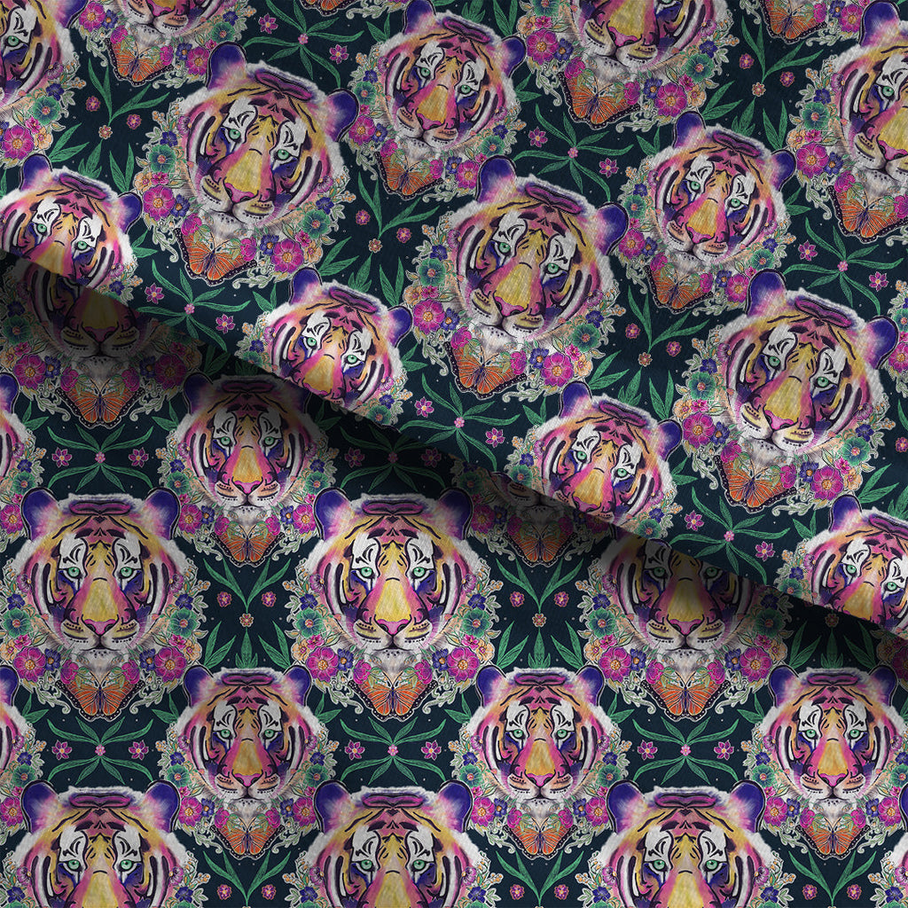 Floral Tiger Fabric