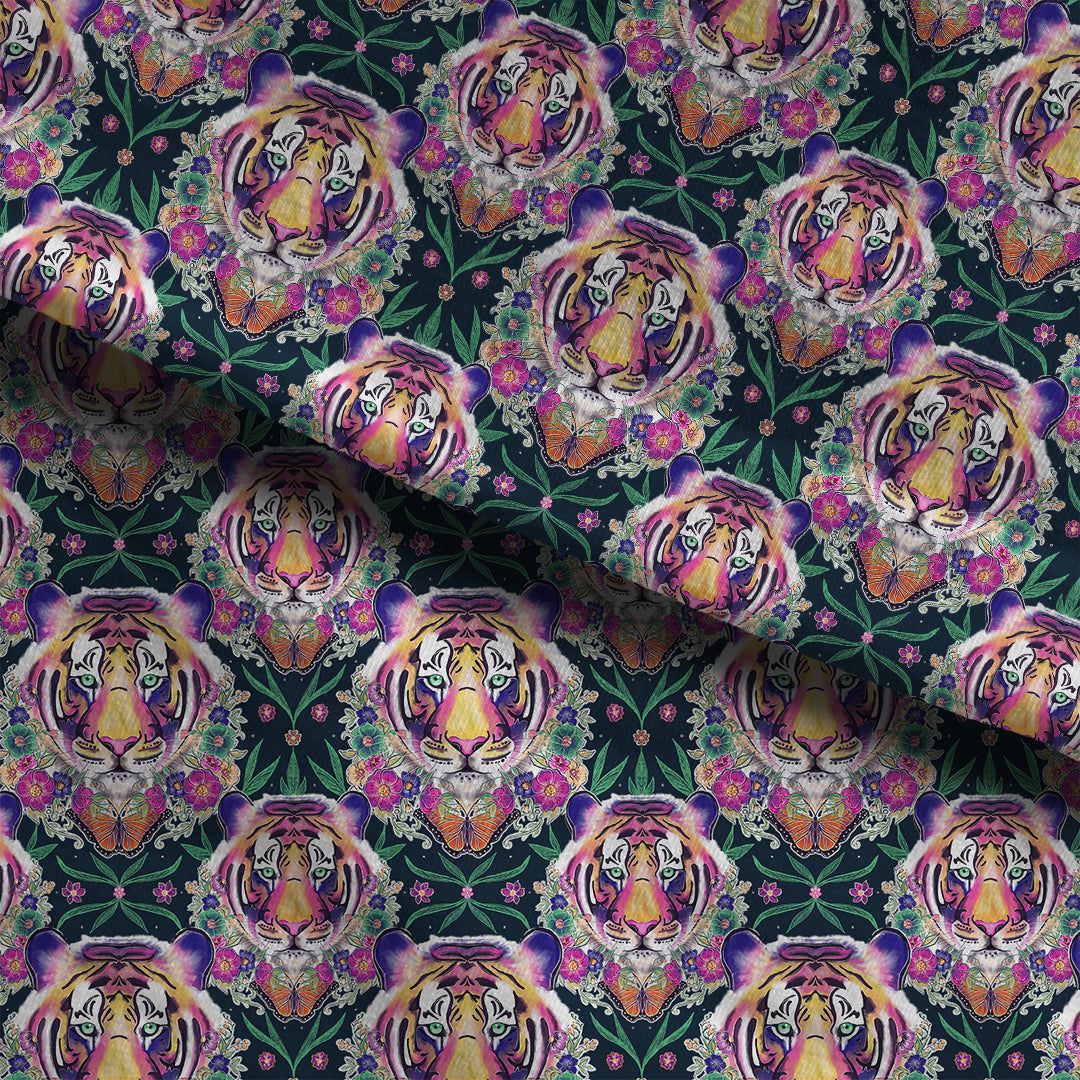 Floral Tiger Fabric