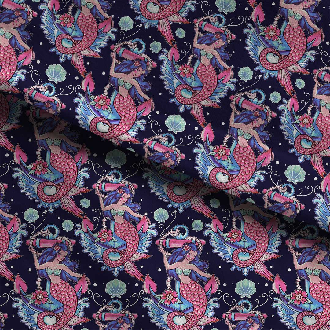 Pink Mermaid Fabric