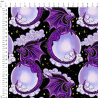 Purple Dragons Fabric