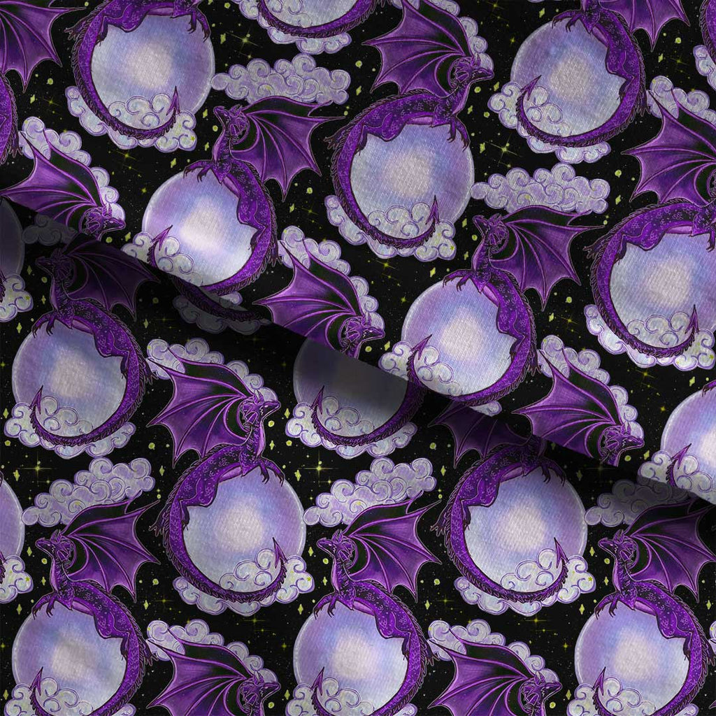 Purple Dragons Fabric