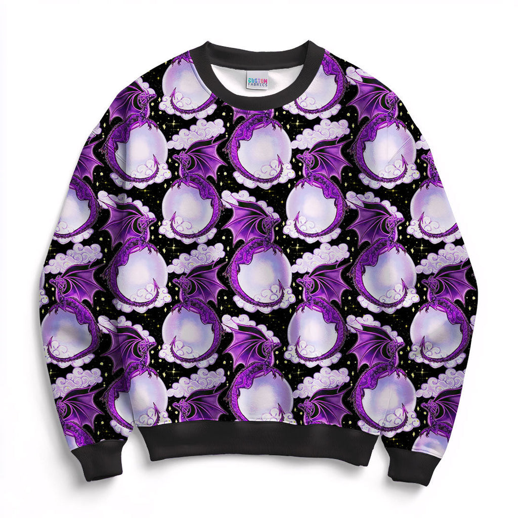 Purple Dragons Fabric