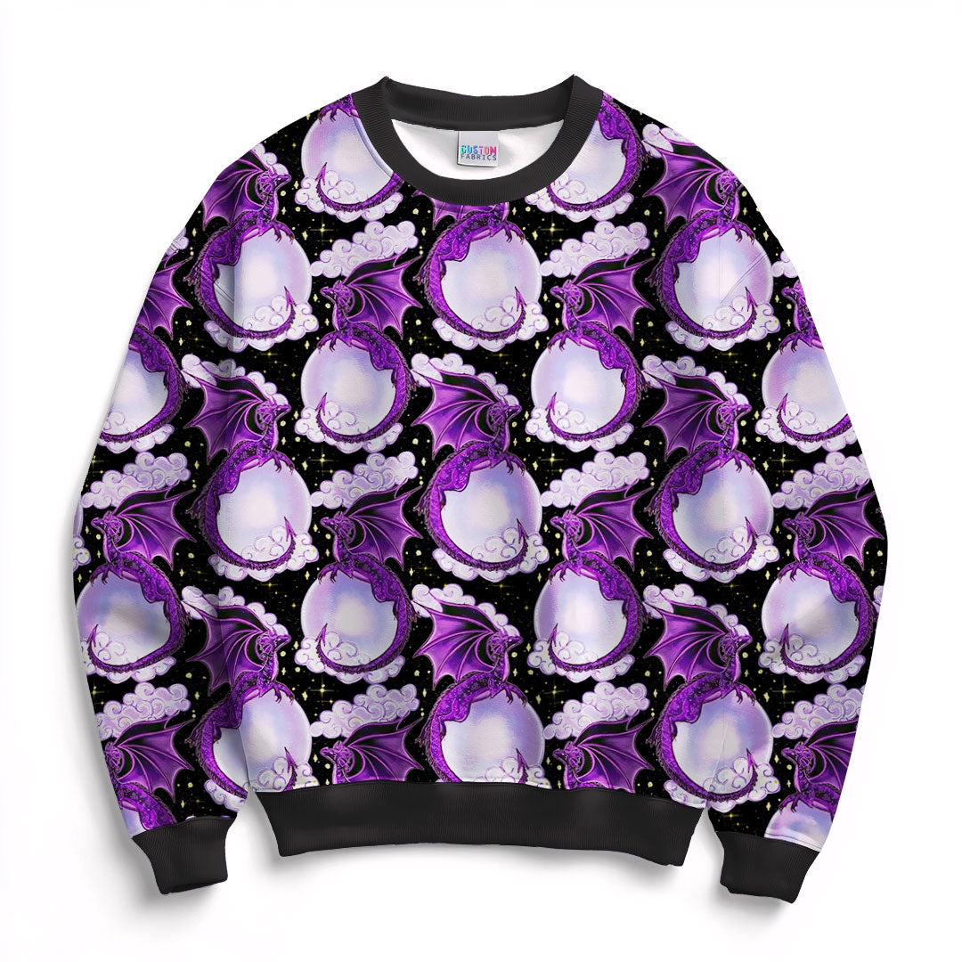 Purple Dragons Fabric