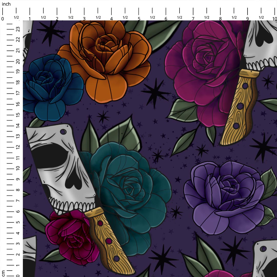 Deadly Roses Fabric