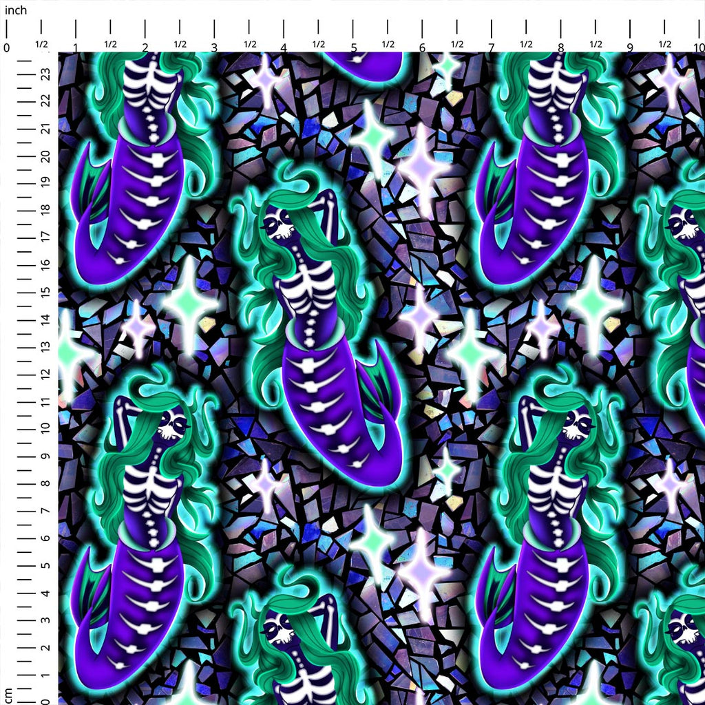 Skelly Mermaids Fabric