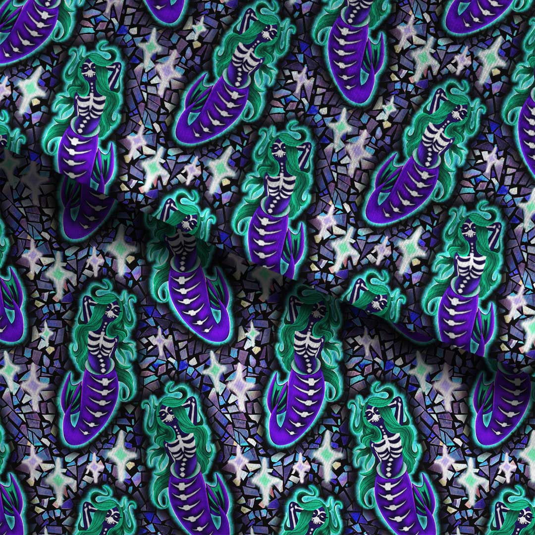 Skelly Mermaids Fabric