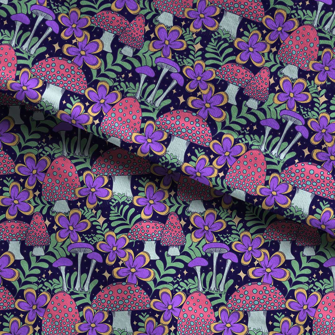 Magic Mushrooms Fabric