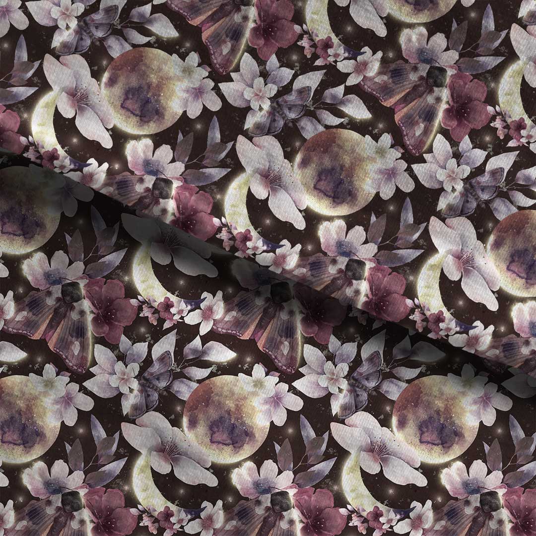 Moonlit Moths Fabric