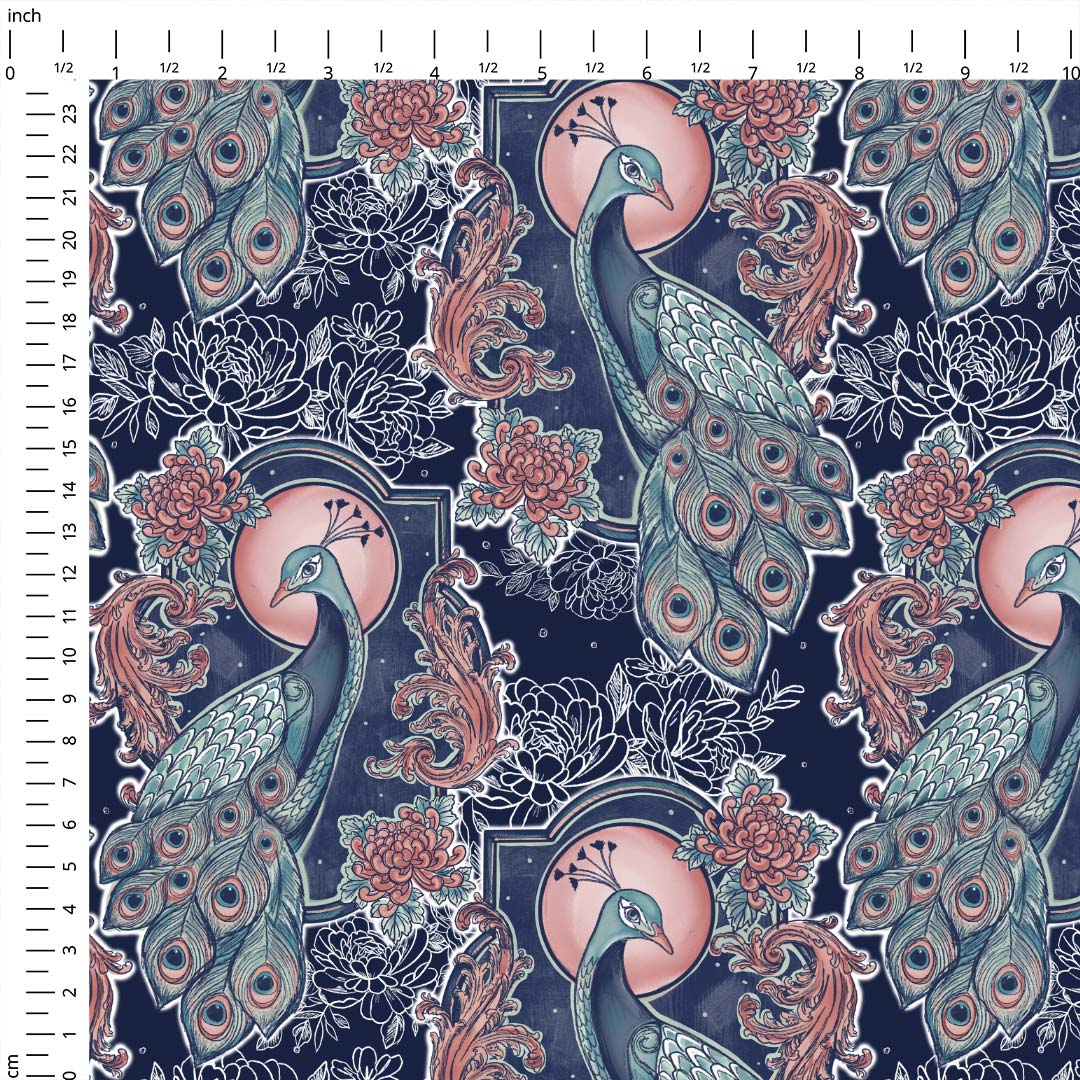 Peacock Blue Fabric