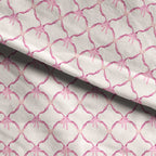 Pink Heart Lattice Fabric