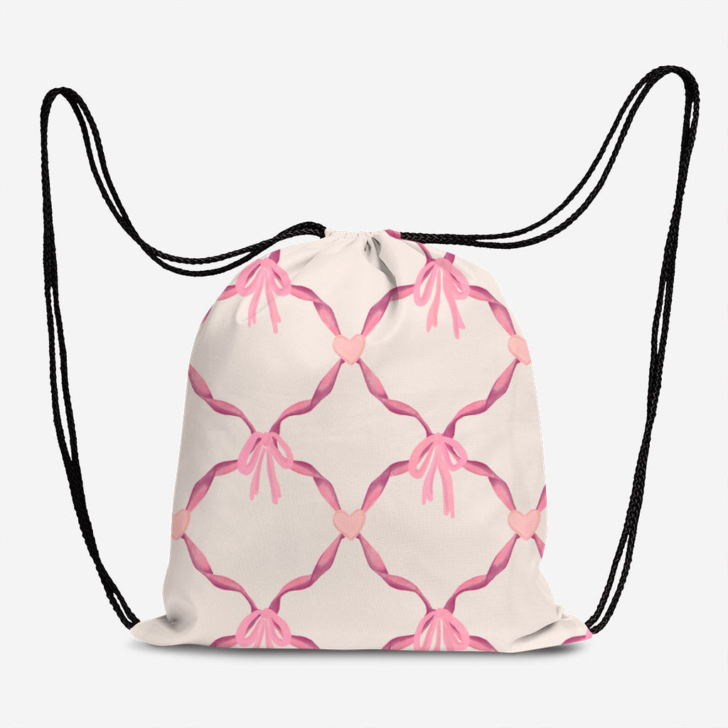 Pink Heart Lattice Fabric