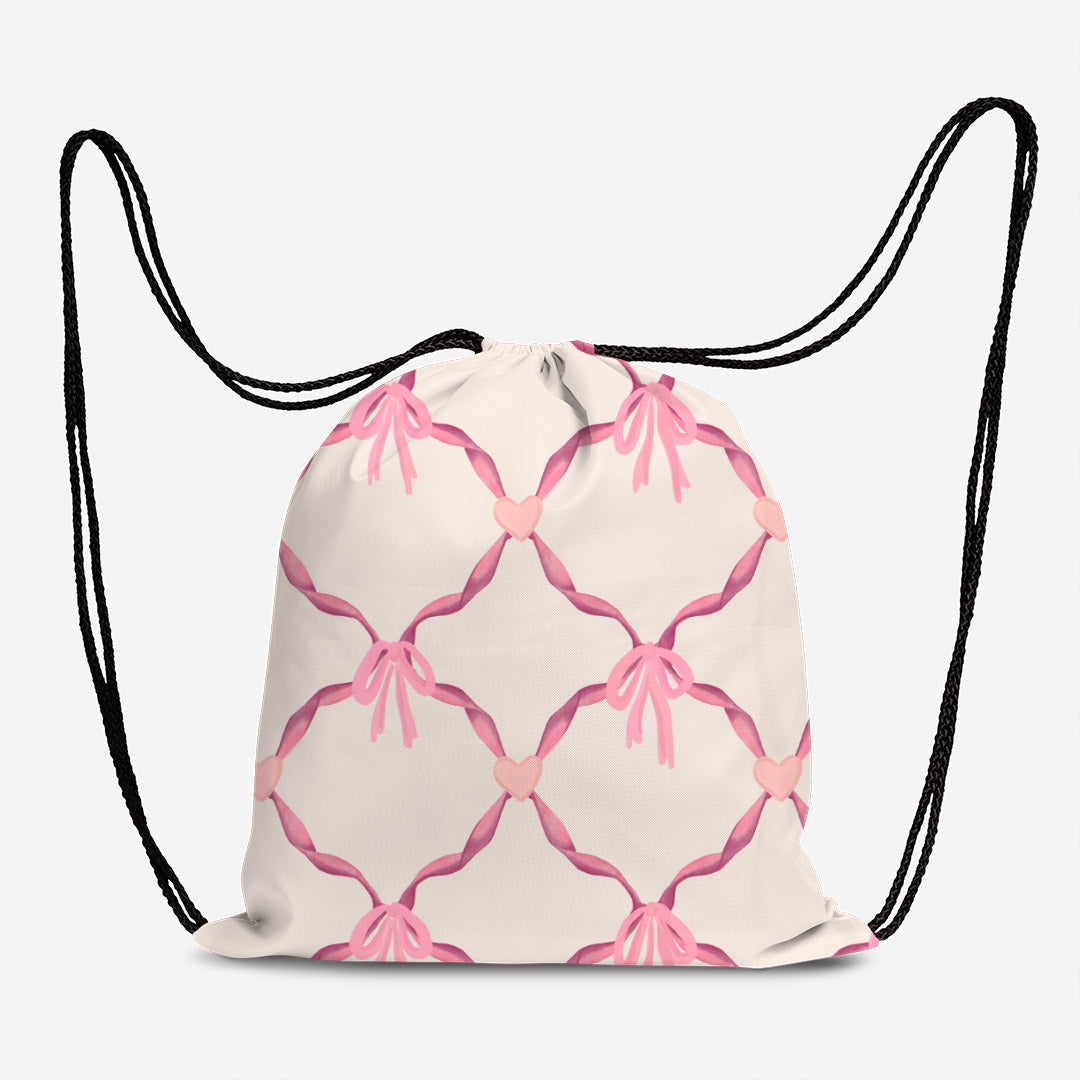 Pink Heart Lattice Fabric