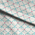 Mint Heart Lattice Fabric