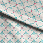 Mint Heart Lattice Fabric