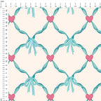 Mint Heart Lattice Fabric
