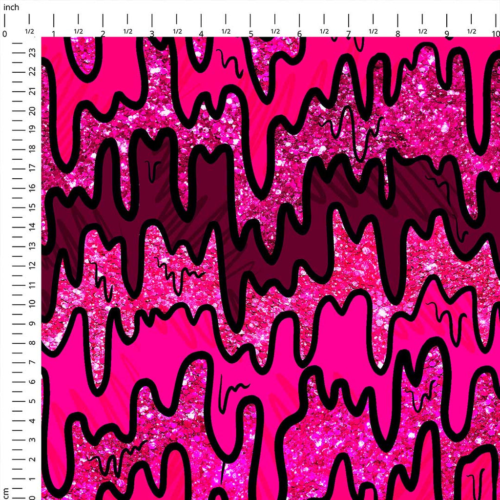 Valentine Glitter Drip Fabric