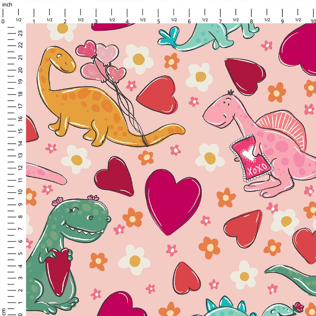 Lovey Dinos Fabric