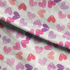 Heart Lollies Pink Fabric