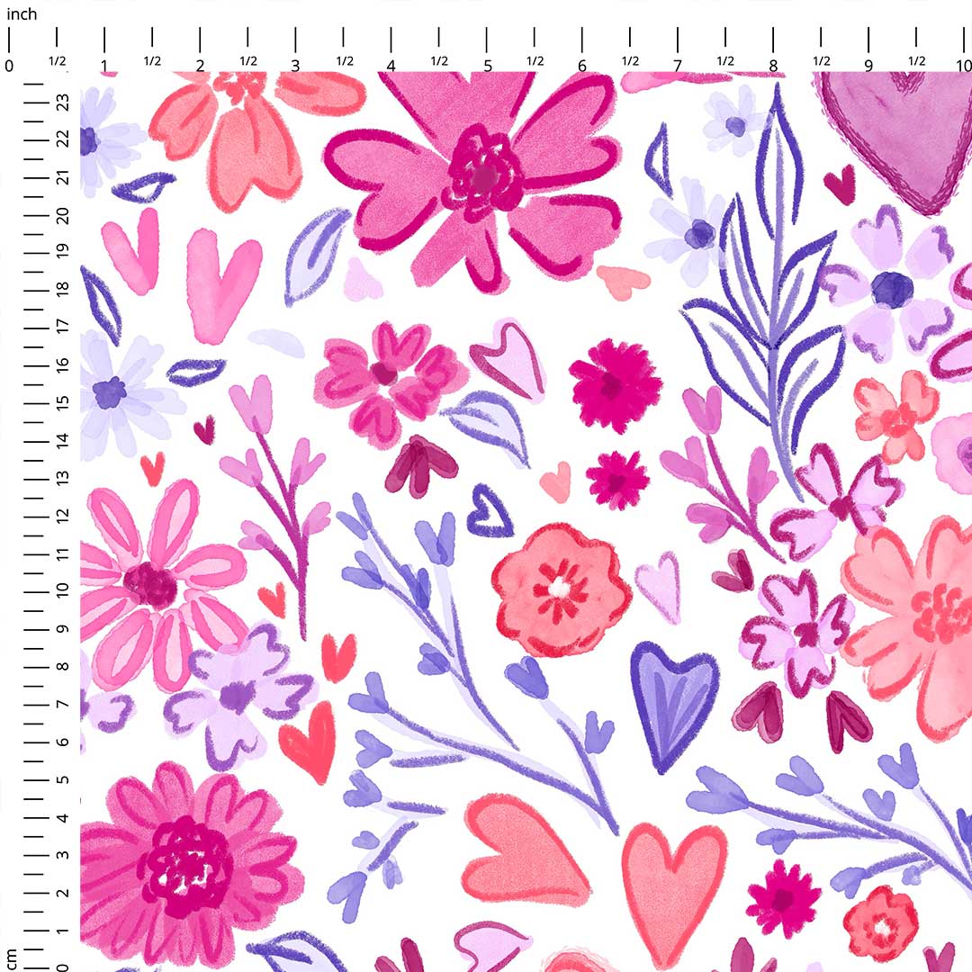 Love Grows Floral Fabric