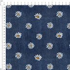 Denim Daisies Fabric