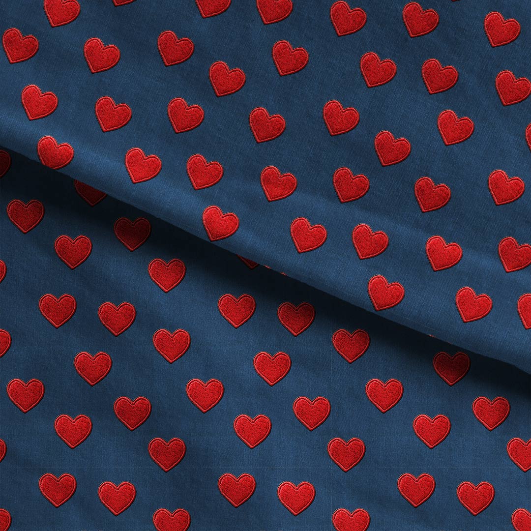 Red Heart Patches Fabric